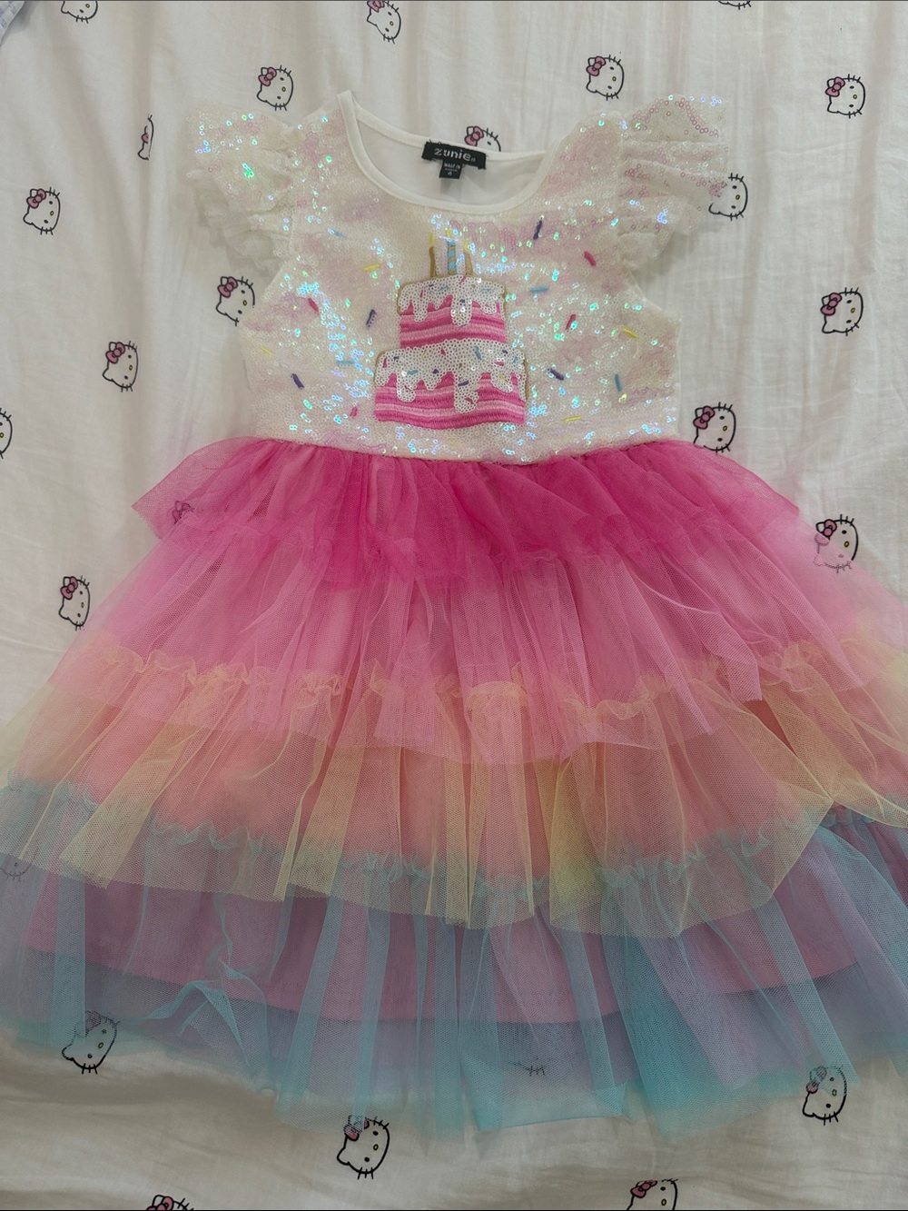 Zunie Pink Sequin Cake Tulle Party Dress